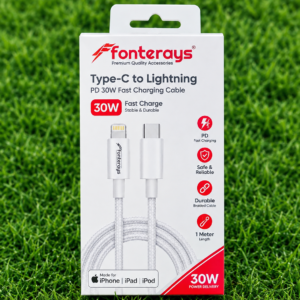 fonterays type c to lightning cable 30w