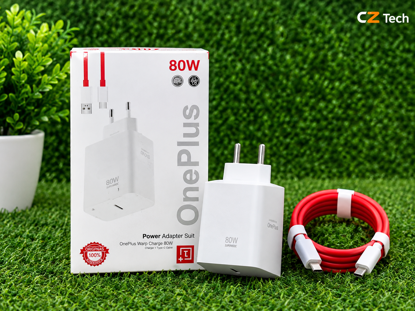 OnePlus 80W Warp Charge Adapter + Type-C Cable